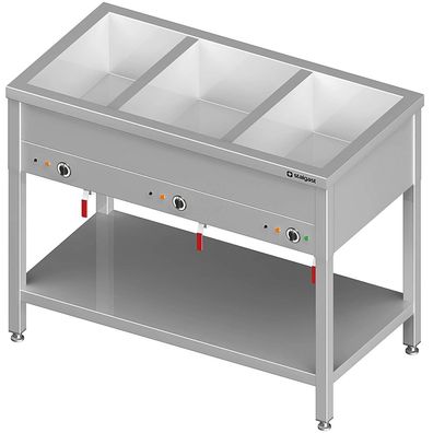 Stalgast Bain-Marie Standgerät mit separaten Becken, für 2x GN1760x600x850 mm