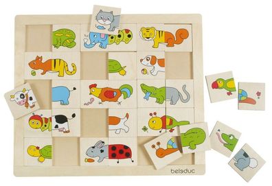 Kindergarten Match Mix TiereHolzpuzzle Vorschule