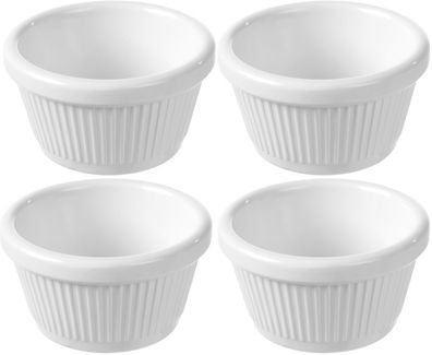 Auflaufförmchen 4 Stück, HENDI, 50 ml, Ø70x(H)35mm