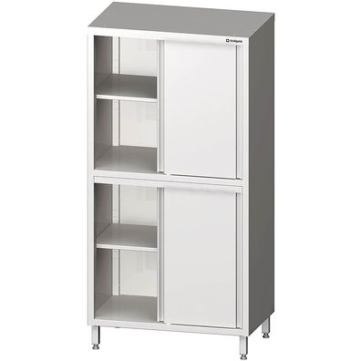 Stalgast Hochschrank mit Schiebetüren, 800x500x2000 mm, mit zwei Schrankräumen,