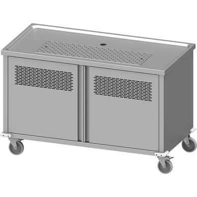 Stalgast Mobile Biertheke auf hochwertigen Blickle-Rollen, 1400x700x900 mm