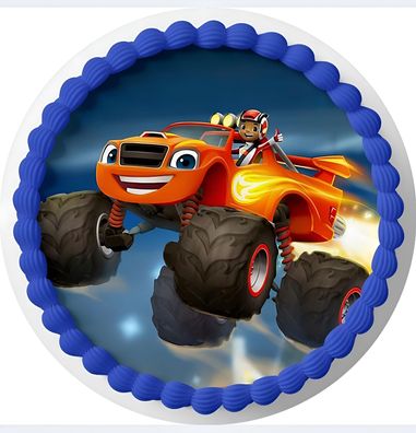 Blaze Auto Essbar Zuckermasse Tortenbild Tortenaufleger + 4 Muffin