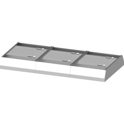 Stalgast Deckenhaube Basic Line, Trapezform 4100 mm x 2200 mm mit Flammschutzfilte