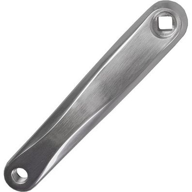 Kurbel, links 175mm, Aluminium, silber poliert, Messingschlager, 352681
