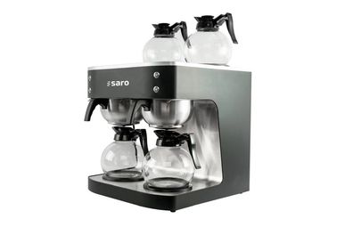 Saro Kaffeemaschine S48T – 2 Brühsysteme, 4 Glaskannen, schnelle Brühzeit, einfach