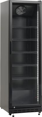 Esta Kühlschrank SD430Eblack mit Rollen - 1 Glastür, 392 Liter, Umluft