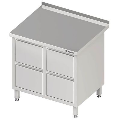 Stalgast Schubladenschrank mit 2x2 Schubladen, 840x600x850 mm, mit Aufkantung,