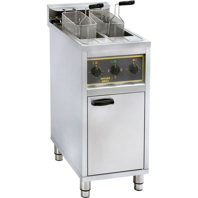 Gastronomie Stalgast ROLLER GRILL Standfritteuse mit zwei Becken 10 L, 400x600x98