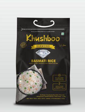 Khushboo Diamond Basmati Reis 18 kg aus indischer Herstellung & für 2 Jahre gereift