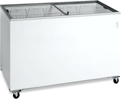Esta Tiefkühltruhe EK 400 – 130 cm breit, mit Rollen und Steckschloss