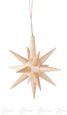 Baumschmuck Behang Stern natur (4) BxHxT 5 cmx5 cmx5 cm NEU Erzgebirge