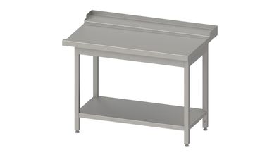 Stalgast Ablauftisch, Korbführung mit Gefälle, mit Grundboden 1500x750x880 mm,