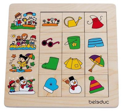 Kindergarten Sortierpuzzle Jahreszeiten Vorschule