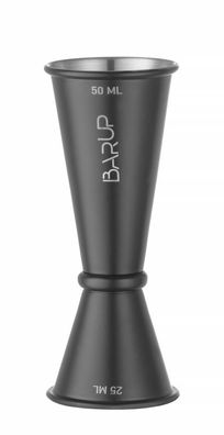 Barmaß 25/50 ml, BarUp, Schwarz, Ø44x(H)110mm