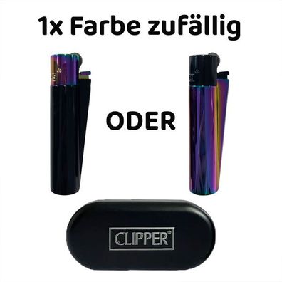 Clipper Metall Northern Lights Reibradfeuerzeug in Metallbox, Farbe zufällig