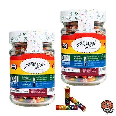 Purize Aktivkohlefilter XTRA SLIM "We love diversity" 2x Gläser mit je 100 Stück