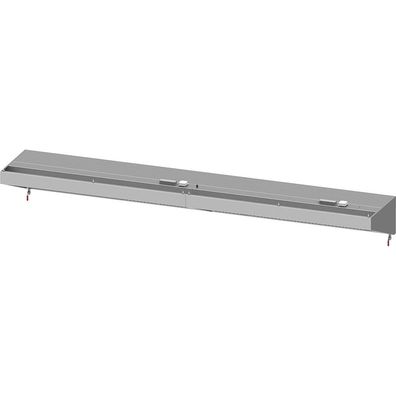 Stalgast Wandhaube Basic Line, Schrägform 4500 mm x 700 mm mit Flammschutzfilter