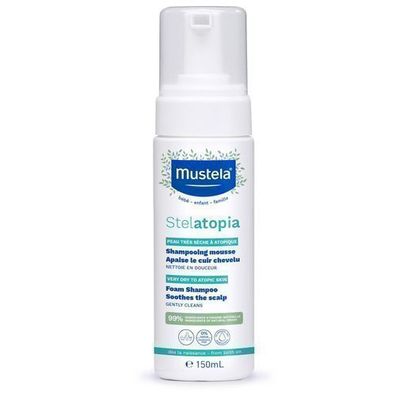 Mustela Stelatopia Schaum-Shampoo für empfindliche Haut, 150 ml