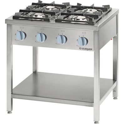 Gastronomie Stalgast Gasherd Serie 900 - G20, 4-Brenner (3,5579), 900 x 900 x 850