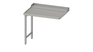 Stalgast Ablauftisch, Korbführung mit Gefälle, auf zwei Beinen 1300x750x880 mm,