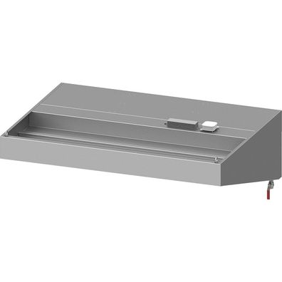 Stalgast Wandhaube Basic Line, Schrägform 1300 mm x 1100 mm mit Flammschutzfilter