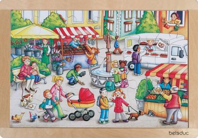 Kindergarten Rahmenpuzzle Markt Vorschule