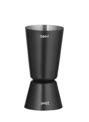 Barmaß 25/50 ml, BarUp, Schwarz, Ø45x(H)86mm