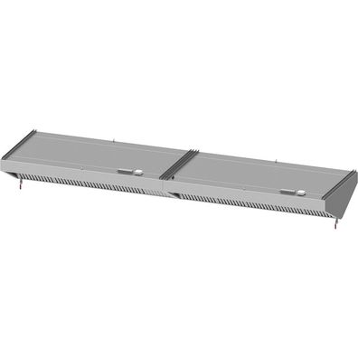 Stalgast Deckenhaube Basic Line, Schrägform 4000 mm x 1200 mm mit Flammschutzfilte