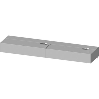 Stalgast Induktions-Wandhaube Basic Line, Kastenform 4900 mm x 1400 mm mit Flamms