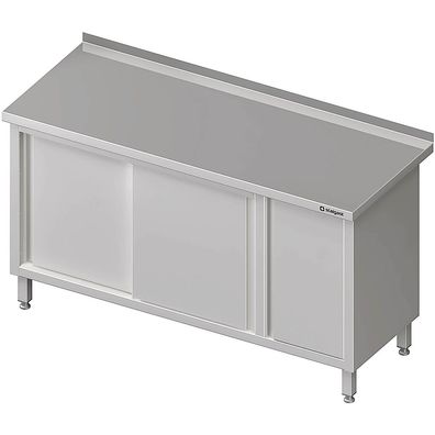 Stalgast Arbeitsschrank mit Schiebetüren, 1500x600x850 mm, mit Flügeltürschrank