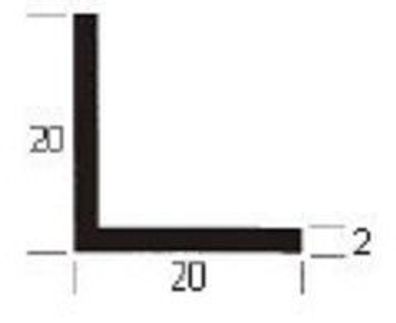 WKP10 TPE Vollgummi Winkelprofil L - Profil 20x20x2 mm – L-Winkel Gummi Profil Winkel