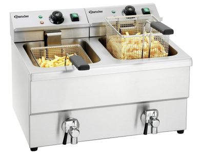 Fritteuse Friteuse IMBISS II 50-190°C 2x8L 580x550x410mm Bartscher neu