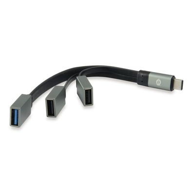 Conceptronic USB-Hub 3-Port 3.1/C->2x2.0 1x3.0 o. Netzteil gr