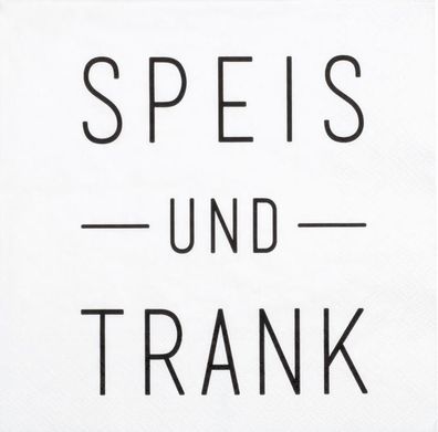 Servietten Speis und Trank, 33cm 20 St