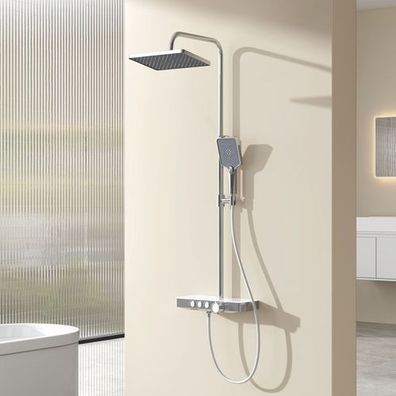 EMKE® Duschsystem Mit Thermostat Duscharmatur Handbrause Duschset Regendusche
