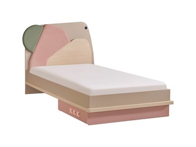 Einzelbett Rosie in Rosa/Beige