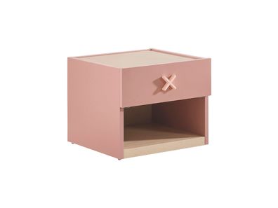 Nachttisch Rosie in Rosa/Beige