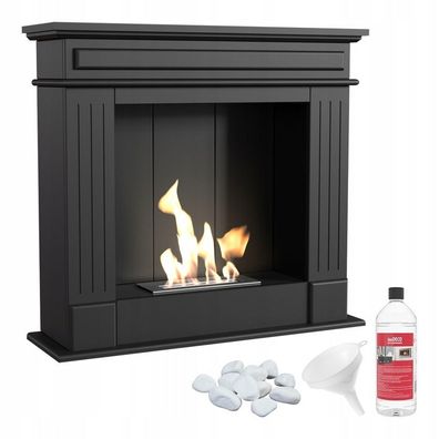 Portal Bioethanolkamin November TÜV schwarz rechts Selbstmontage Set