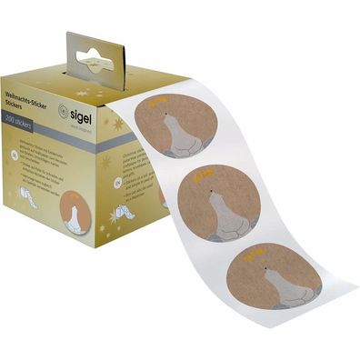 200 SIGEL Aufkleber Polar Bear Bär 47,0 x 47,0 mm