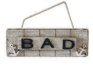 Badezimmer Schild Shabby