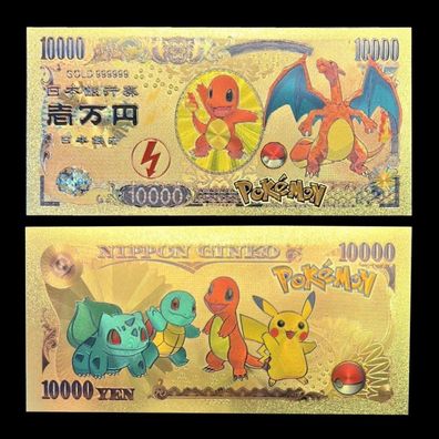 Sammler Goldfolie Banknote Pokemon Charmander Charizard (P1109252)