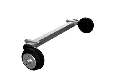 R&CO Anhängerachse gebremst 1350Kg a=1600mm 5x112 passend zu ALKO/ BPW KNOTT