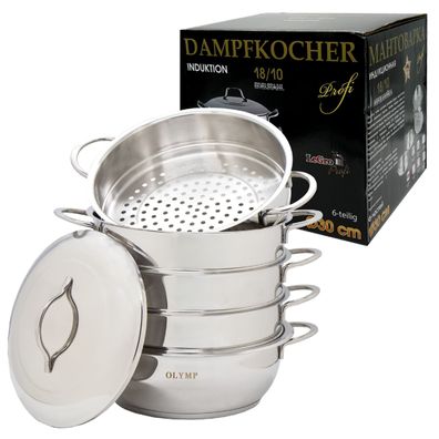 Mantowarka Dampfkocher Ø30 cm Dampfgarer 6 Tlg Induktion