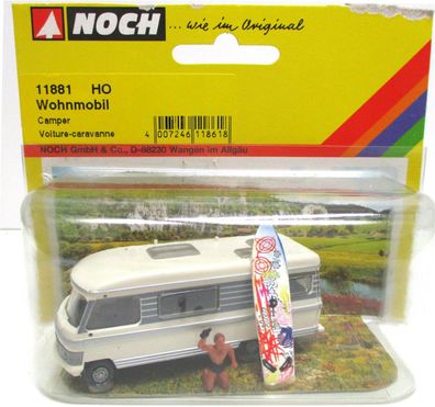 Spur H0 1/87 Noch 11881 Wohnmobil mi Camper + Surfbrett (4645k)