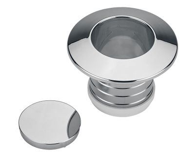 Wasserzähler Schubrosette mit Blinddeckel, chrom passend zu KOAX, Metrona 307/1, Metr