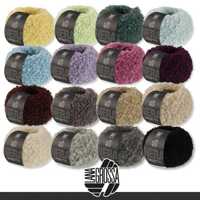 Lana Grossa 5 x 50 g Orsetto Merino Stricken Häkeln Wolle Garn 16 Farben
