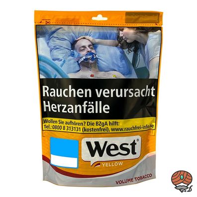 West Yellow Volumentabak Beutel 90g