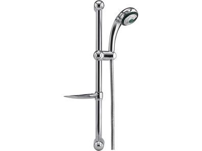 Duschset 4-Strahl-Handbrause + Schlauch + Stange, Seifenschale