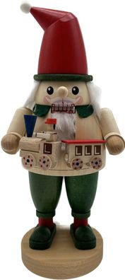 Richard Glaesser Nussknacker Zwerg mit Eisenbahn aus Seiffen im Erzgebirge