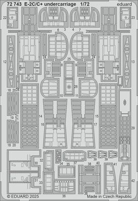 Eduard Accessories 1:72 72743 E-2C/C+ undercarriage HELLER